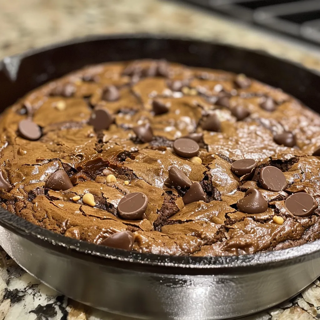 High-Protein Brownie Cookie Skillet