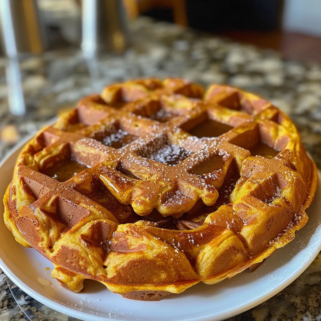 Jack-O’-Lantern Pumpkin Waffles